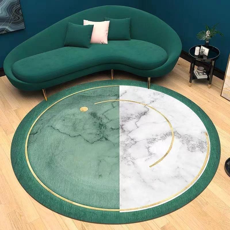 Thảm Lót Sàn Hình Oval 60x90cm Lớn Phong Cách Bắc Âu Thời Trang Đơn Giản - Thảm trải sàn phòng khách