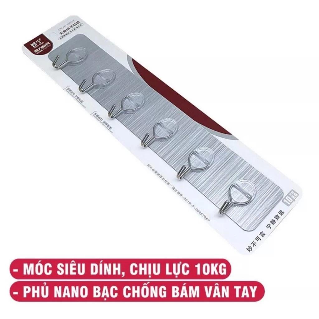 Thanh Móc dán tường móc inox HOOK Siêu Dính Cao Cấp Loại Xịn - Dán Tường Nhà Tắm, Nhà Bếp, Tủ Quần Áo