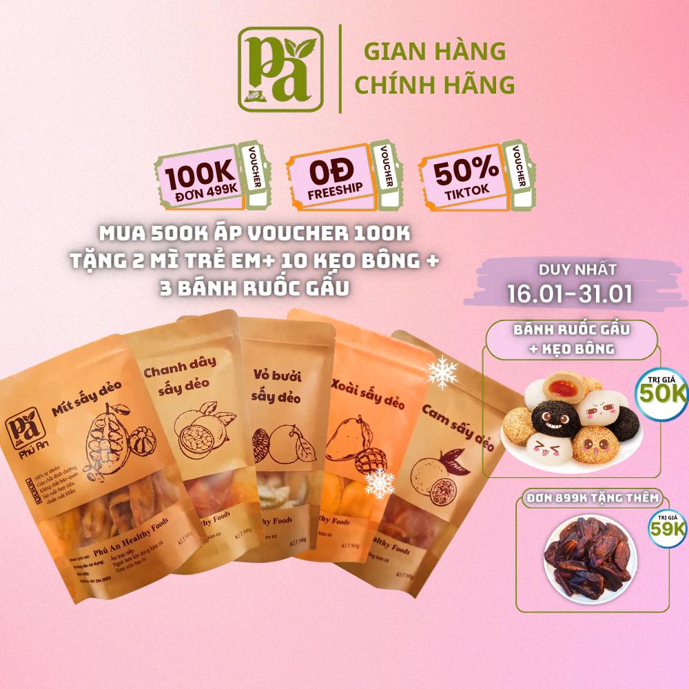 Thập cẩm sấy hoa quả sấy dẻo 500g - mứt trái cây ăn vặt mix, xoài sấy dừa non sấy vỏ bưởi sấy chanh dây sấy mít sấy