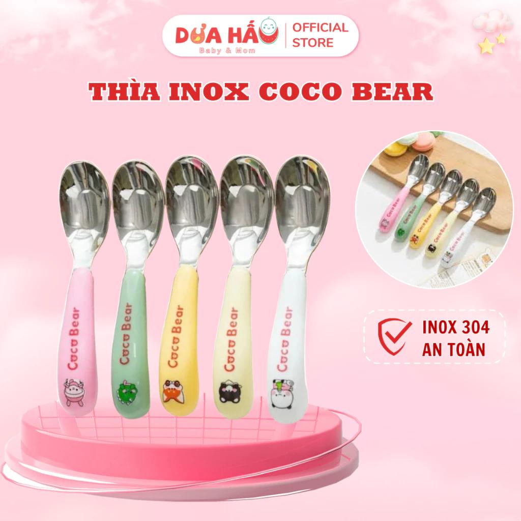 Thìa Ăn Dặm CoCo Bear Cho Bé Chất Liệu Inox 304 An Toàn, Tiện Lợi Shop DuaHauBaby&Mom