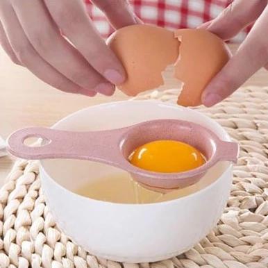 Thìa lọc trứng lúa mạch. dụng cụ tách lòng đỏ trứng - nhiều màu