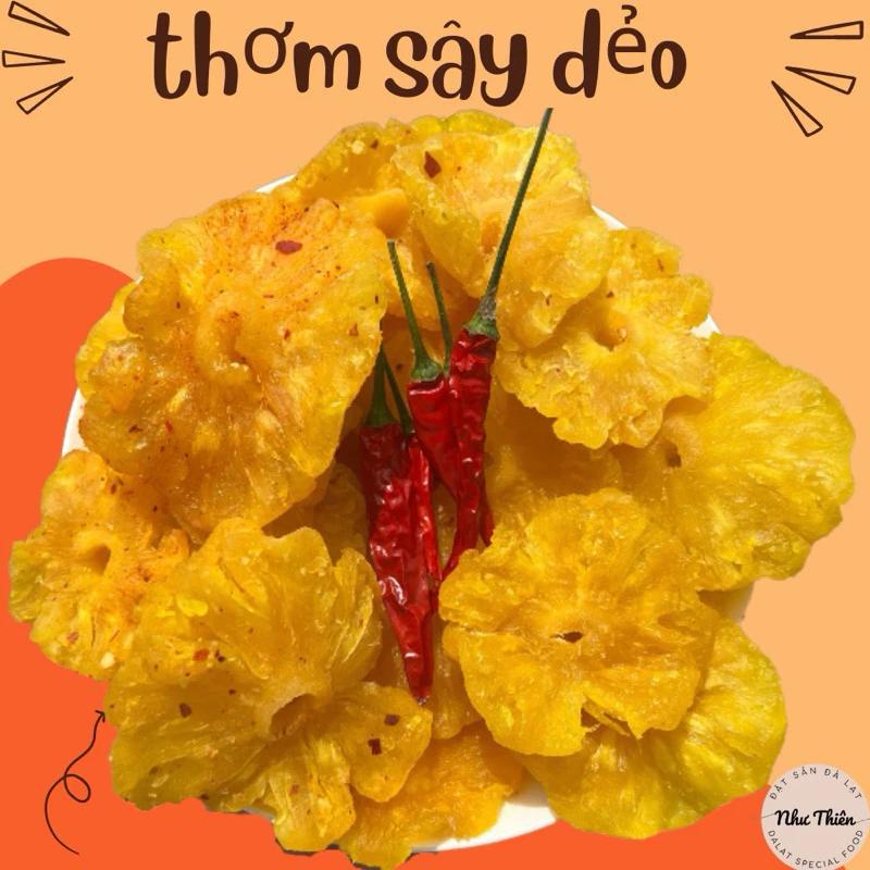 Thơm sấy muối ớt dẻo cay loại ngon đặc biệt-Đặc sản đà lạt Như Thiên