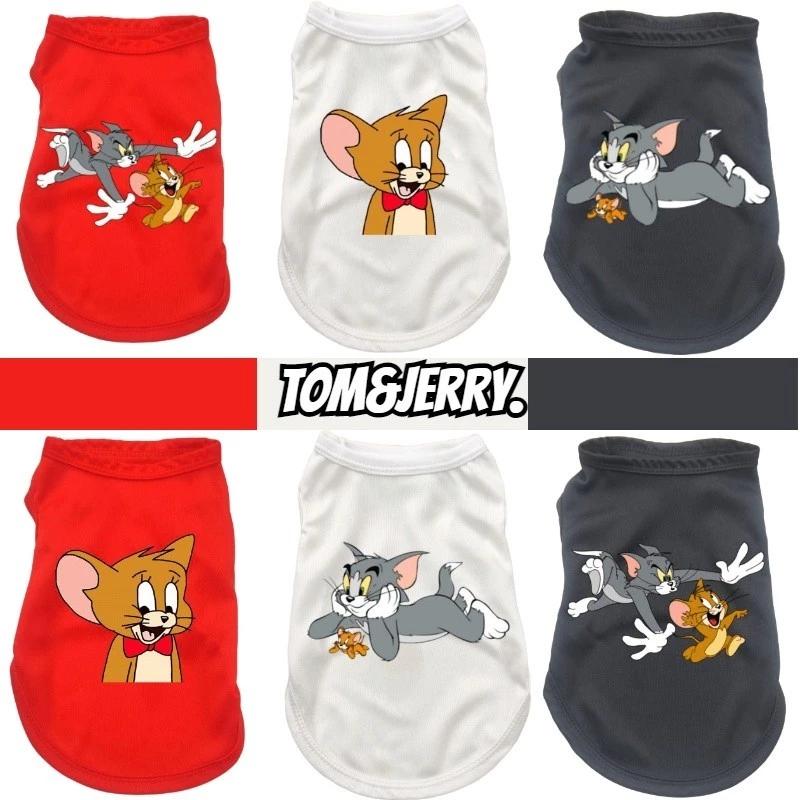 Thú Cưng Chó Vest Tom Và Jerry Phong Cách S-XXL Mới Mini Vừa Lớn Chó Cotton Tank Top Sản Phẩm Thú Cưng Quần Áo