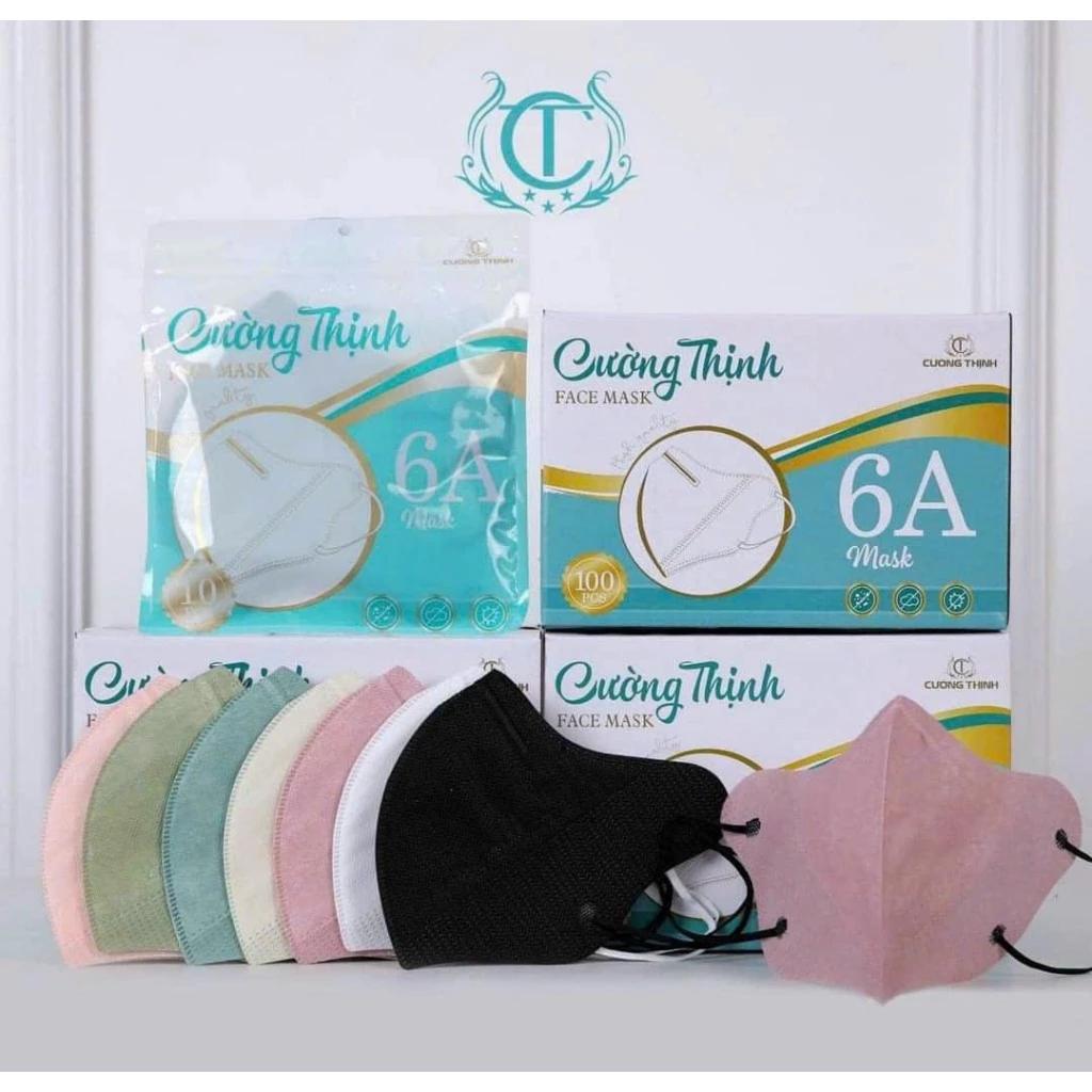 Thùng 100 chiếc Khẩu Trang 6A Cường Thịnh Mask Cao Cấp, Che Nắng Mùa Hè [Chính Hãng Công Ty]