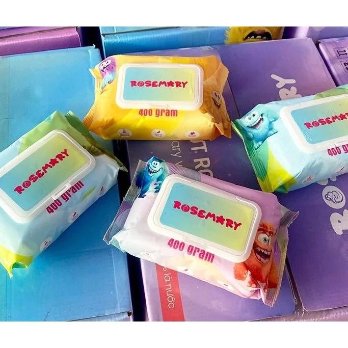 THÙNG 24 GÓI - Khăn giấy ướt 120 tờ kép ROSE MARY mềm dai - khăn ướt