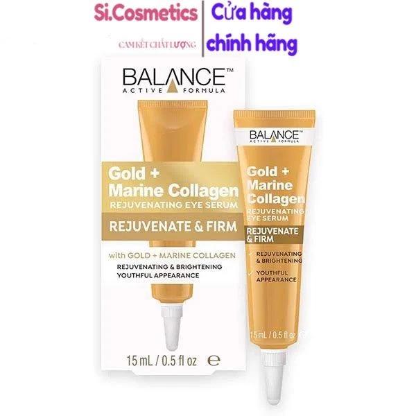 Tinh Chất Dưỡng Mắt, Giảm Nếp Nhăn Balance Active Formula Gold Collagen Serum 15ml