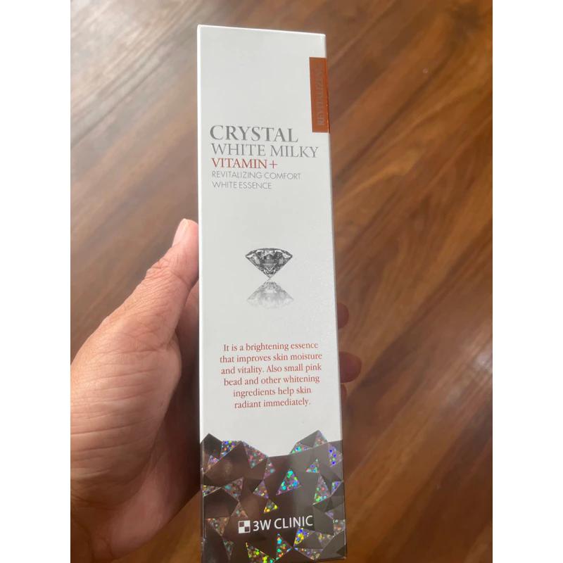 Tinh chất dưỡng trắng da 3W Clinic Crystal White Milky Essence Vitamin+ 150ml của Hàn Quốc