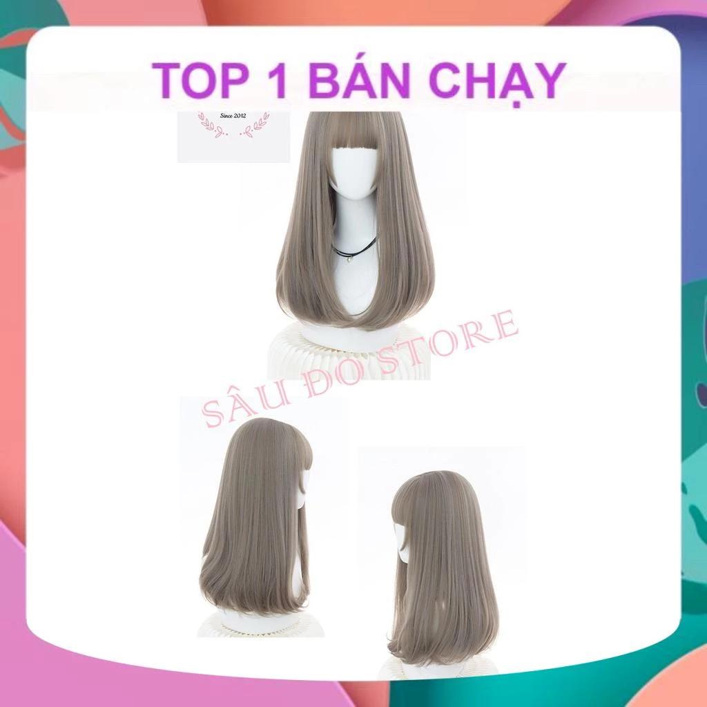 TÓC GIẢ NỮ BỘ NGUYÊN ĐẦU CỤP ĐỘ DÀI 35-40CM TẶNG LƯỚI TRÙM, XỊT DƯỠNG TÓC