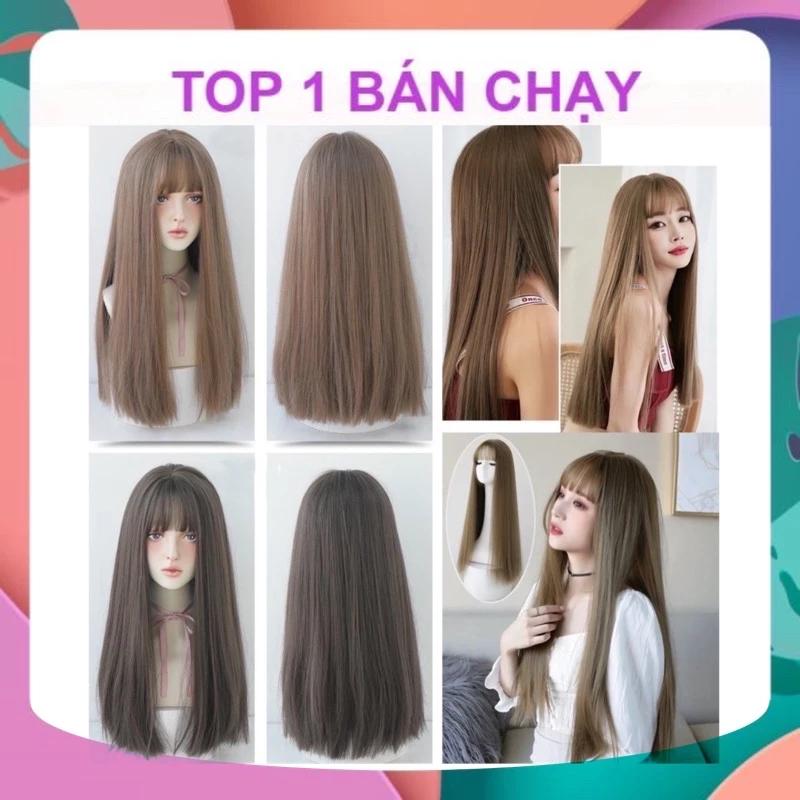 [TOP 1 BÁN CHẠY] TÓC GIẢ NGUYÊN ĐẦU THẲNG MÁI THƯA TẶNG LƯỚI TRÙM HÌNH THẬT
