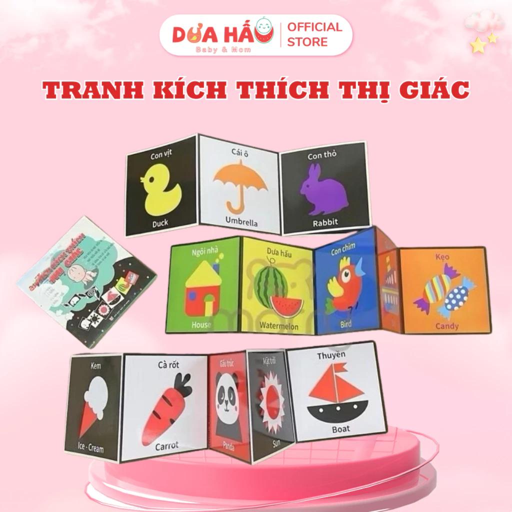 Trọn Bộ Tranh Kích Thích Thị Giác Cho Bé 0-2 Tuổi Đồ Chơi Phát Triển Giác Quan Cho Trẻ Sơ Sinh