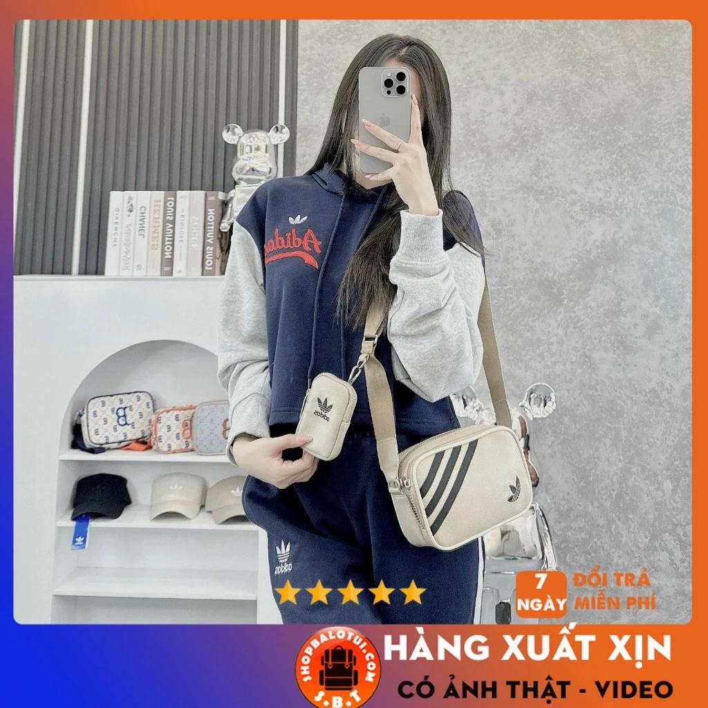 Túi đeo chéo Adidas Nam Nữ Originals 3-stripes, Túi đeo hông đựng điện thoại thời trang chống nước tốt cao cấp