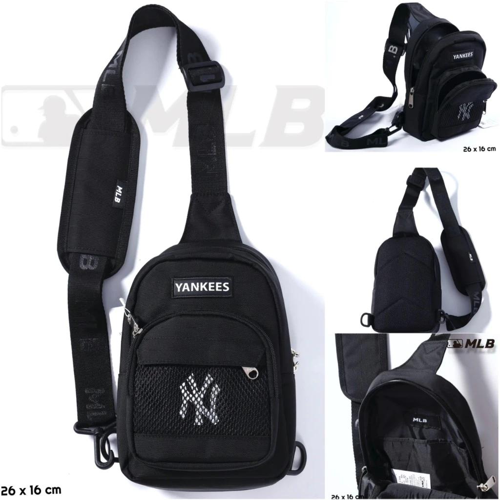 Túi đeo chéo nam nữ MLB NY Yankees thời trang, Túi đeo trước ngực chất vải chống nước tốt đi làm đi chơi