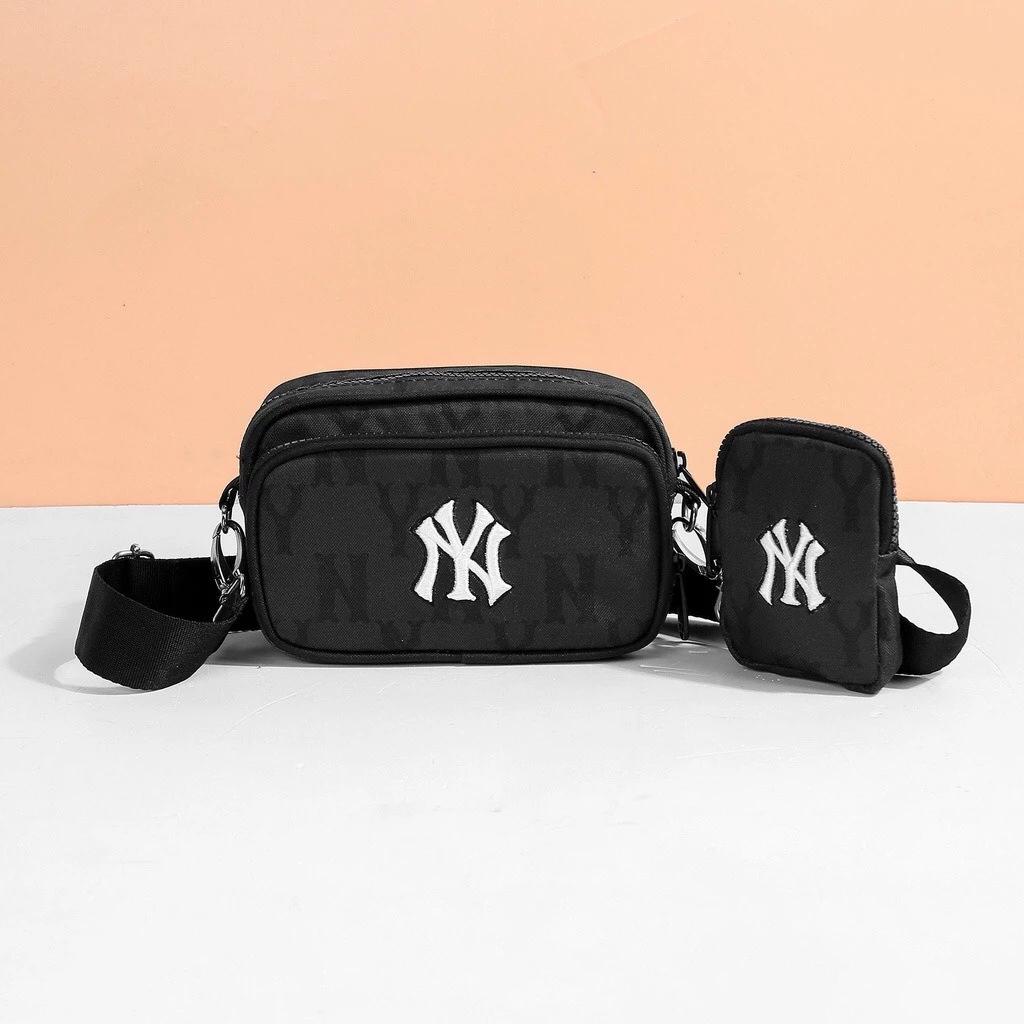 Túi đeo chéo nam nữ unisex MLB Mono thời trang cao cấp kèm túi nhỏ họa tiết logo thêu chất vải chống nước