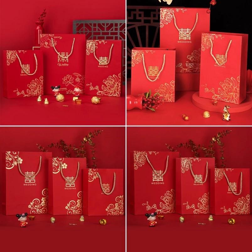Túi đựng kẹo cầm tay năm mới Túi quà cưới Trung Quốc Quà tặng lễ kỷ niệm đám cưới Cung cấp