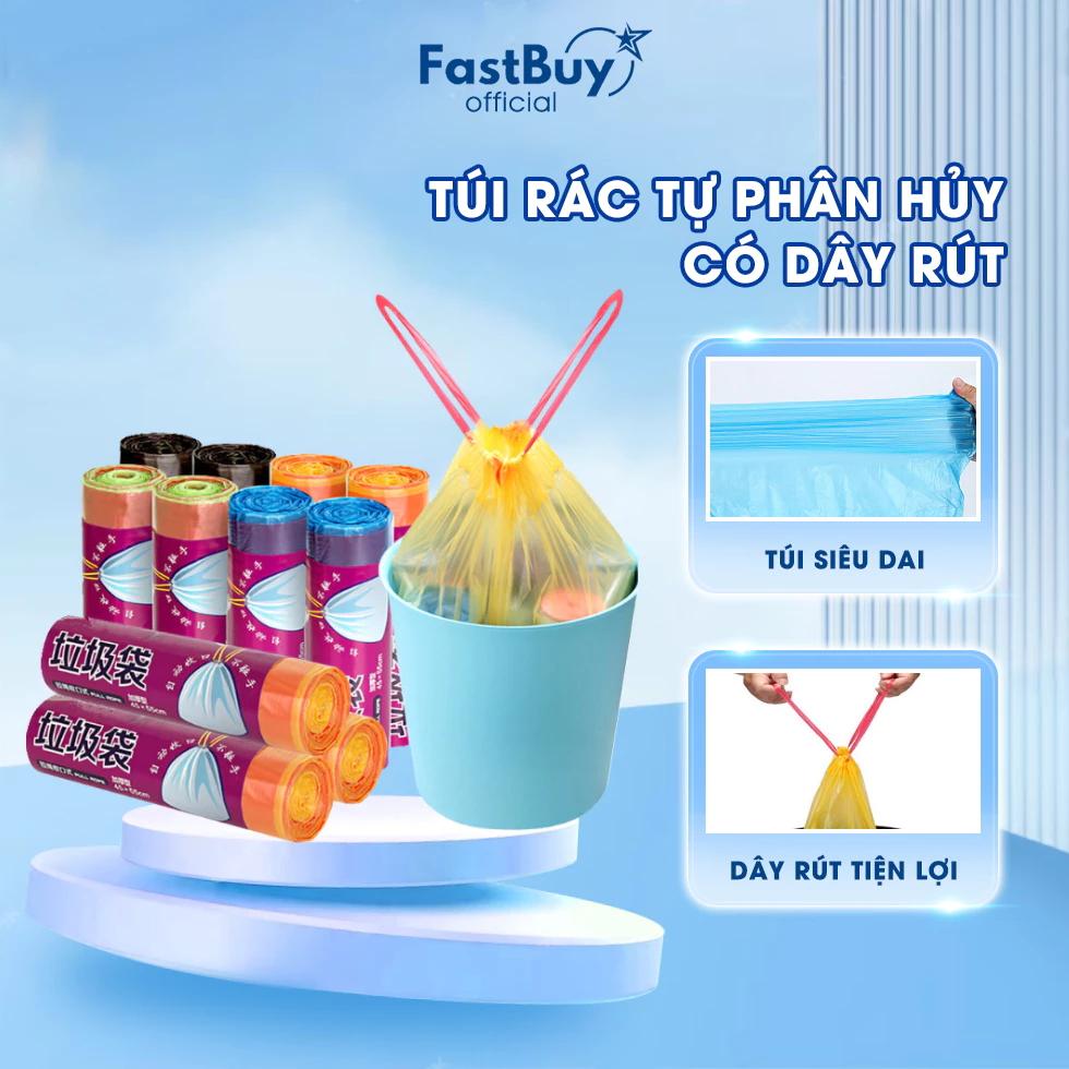 Túi đựng rác sinh học có dây rút, túi rác tự phân hủy tiện lơi