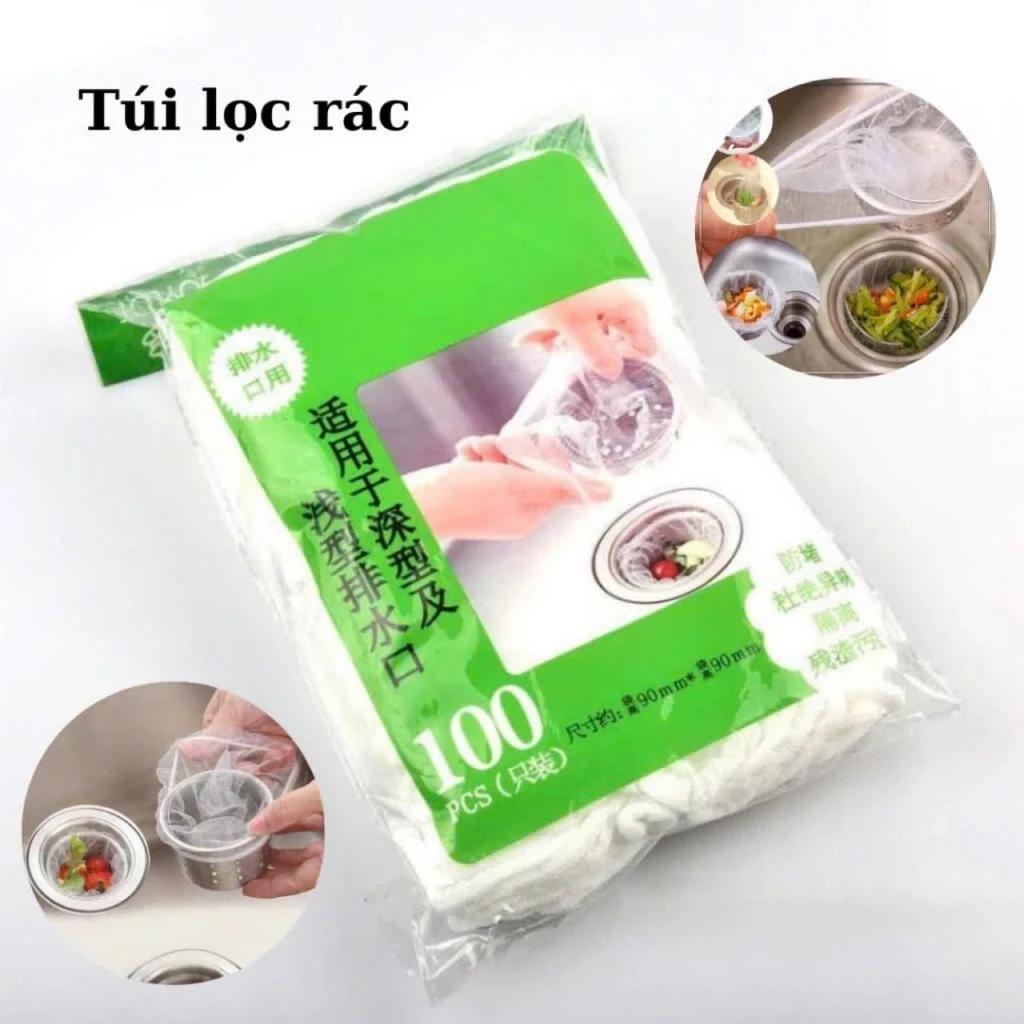 Túi lọc rác bồn rửa chén có chun co giãn đa năng siêu tiện ích (bịch 100 cái) - Đồ dùng nhà bếp