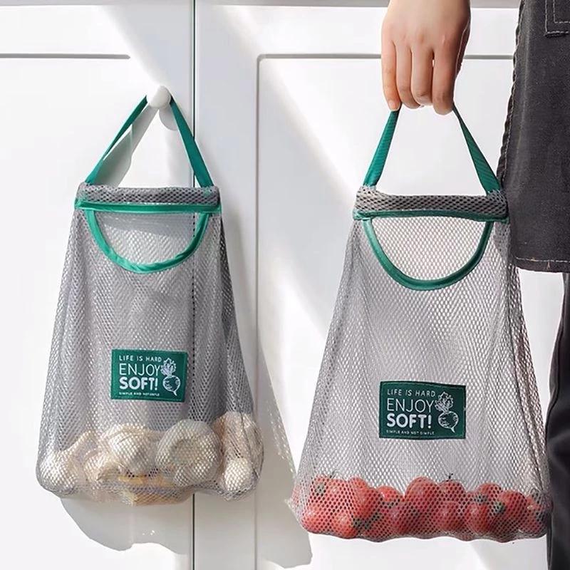 Túi lưới đựng hành tỏi, rau củ, thực phẩm chống ẩm móc, túi đựng đồ treo tường tiện lợi