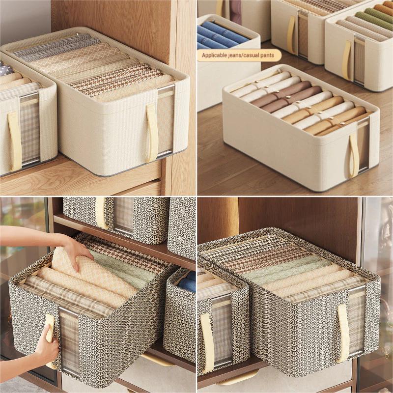 Túi lưu trữ lưới có thể gập lại Túi sắp xếp quần áo trong suốt Hộp phân loại gia đình