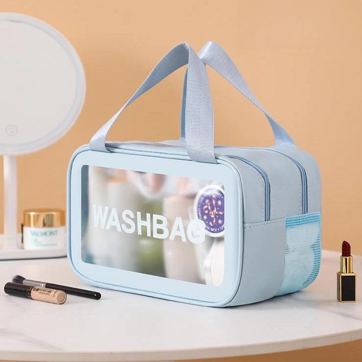 Túi Nhựa PVC Đựng Mỹ Phẩm ,Túi 2 Ngăn WASHBAG 30x20x12cm