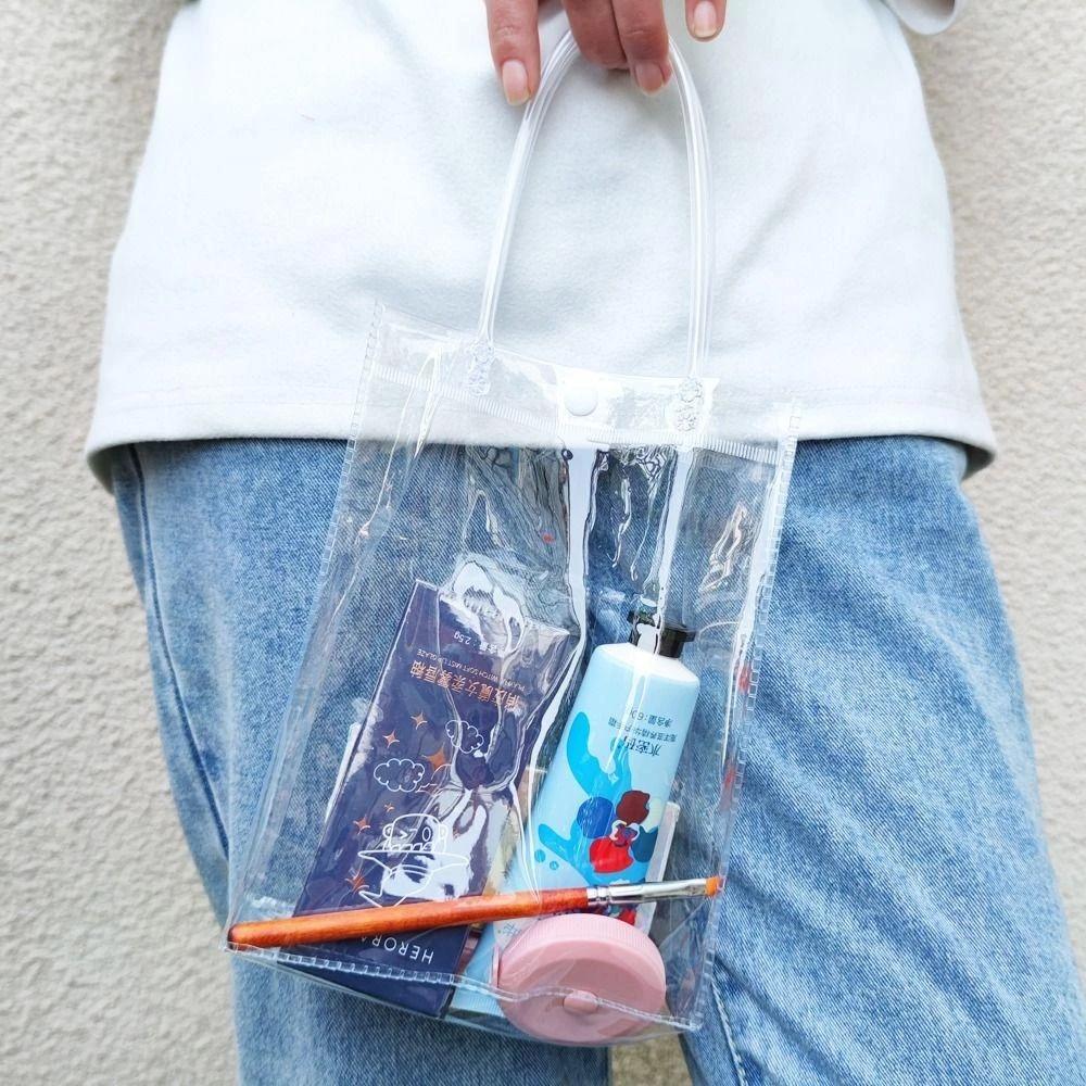 Túi Tote Trong Suốt PVC, Túi Nhựa Đựng Mỹ Phẩm Đa Năng Tiện Dụng