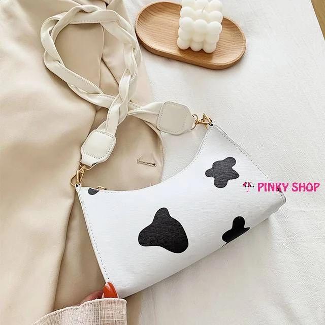 Túi xách nữ đẹp ?HỌA TIẾT BÒ SỮA ? đeo chéo Kẹp Nách thời trang kiểu dáng hàn quốc siêu xinh