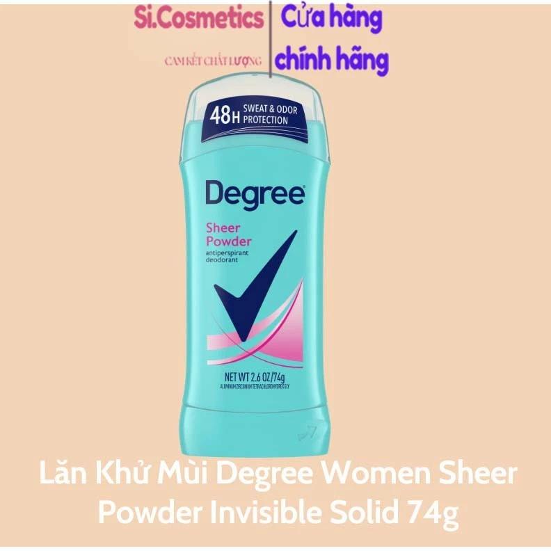[USA] Lăn sáp khử mùi nữ Degree Women 74g Shower Clean | Sheer Powder | Pure Rain | Fresh - Mỹ