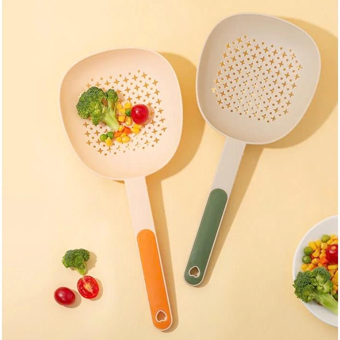 Vá Vớt Mì Phở Bún Miến 35x15cm - Thìa Lỗ, Vá Vớt Đồ Ăn, Rau Củ Bằng Nhựa Chịu Nhiệt