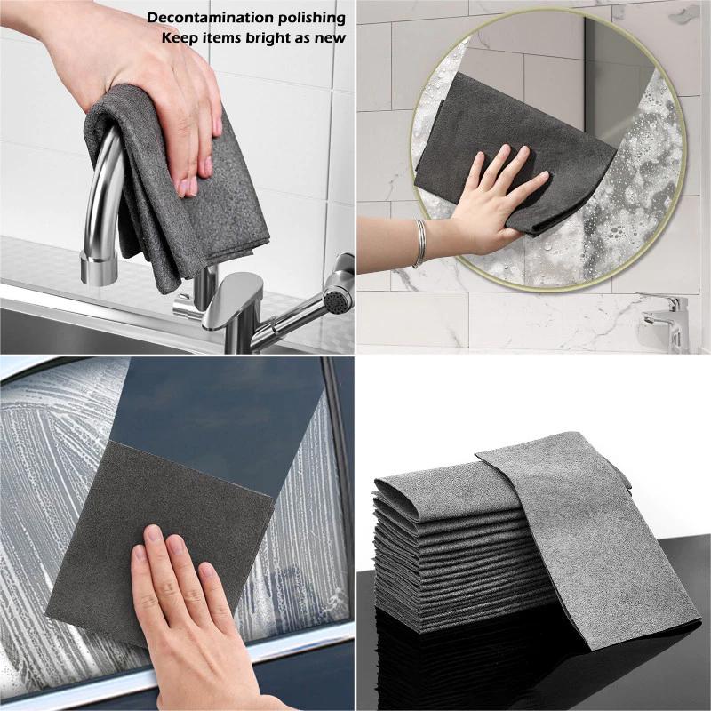 Vải lau cửa sổ màu trơn Khăn lau thấm nước Khăn lau làm sạch đa chức năng