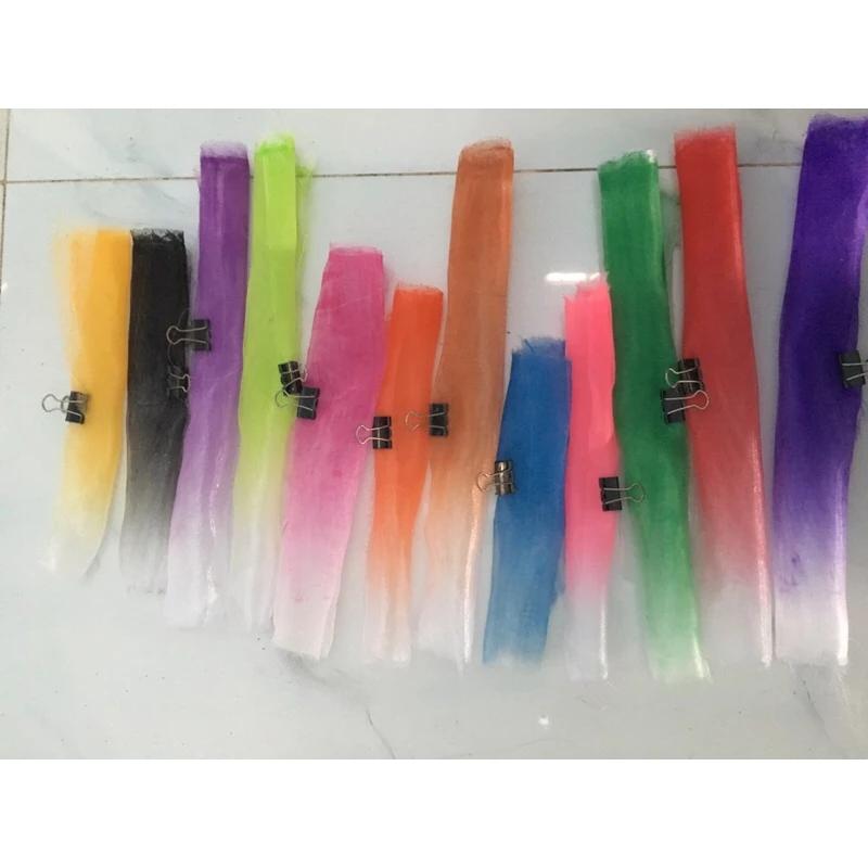 vải voan màu loang làm hoa vải