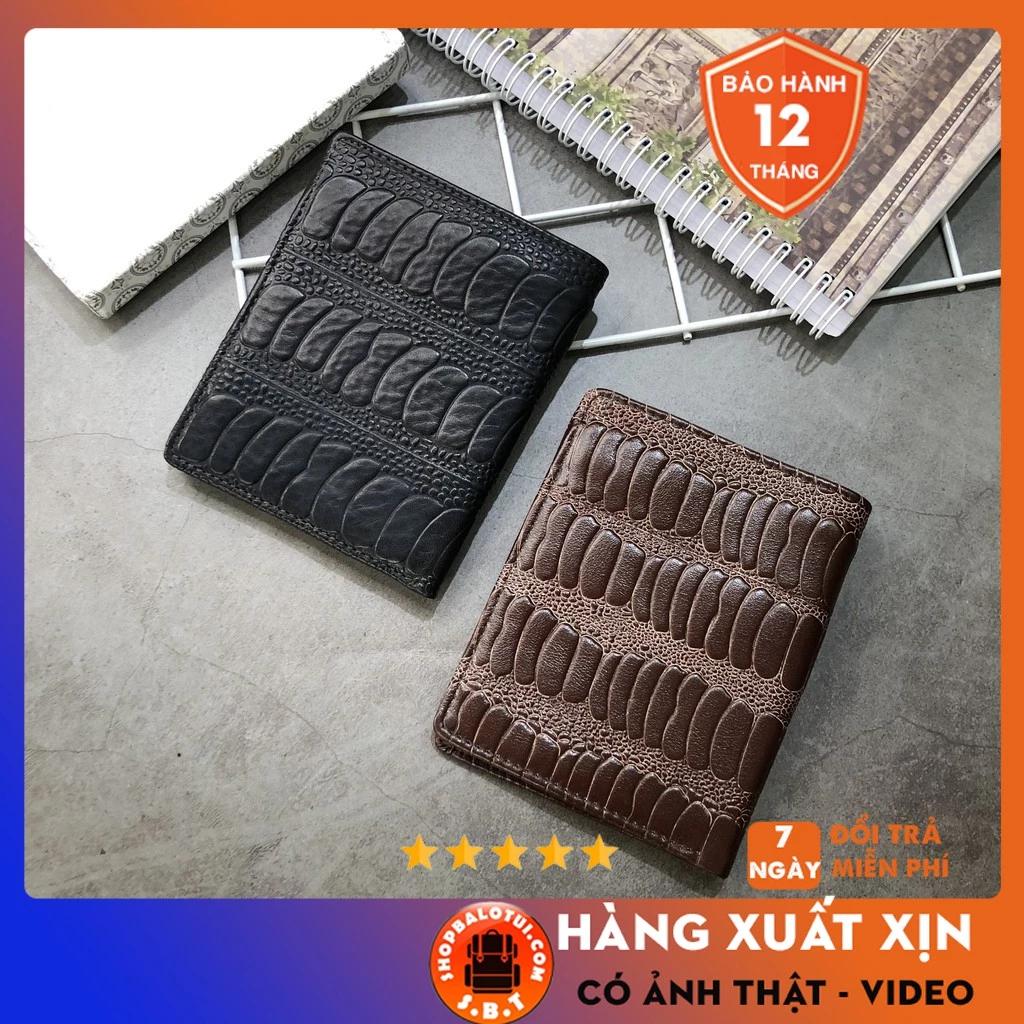 Ví da nam [ DA THẬT 100% ] Bóp/Ví nam da bò vân da rắn cực hot - Thiết kế sang trọng, đẳng cấp BẢO HÀNH 12 THÁNG