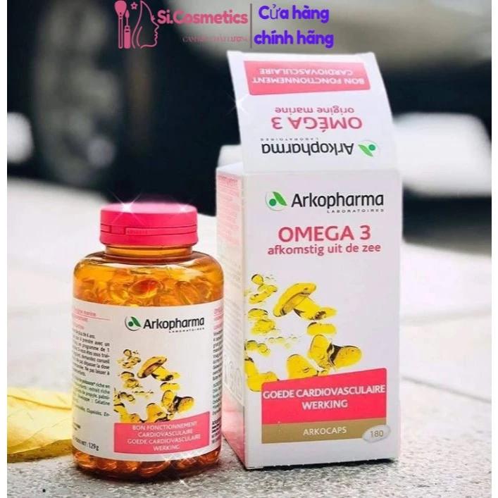Viên uống dầu cá hỗ trợ tim mạch Arkopharma Arkogelules Omega 3 hộp x 180 viên
