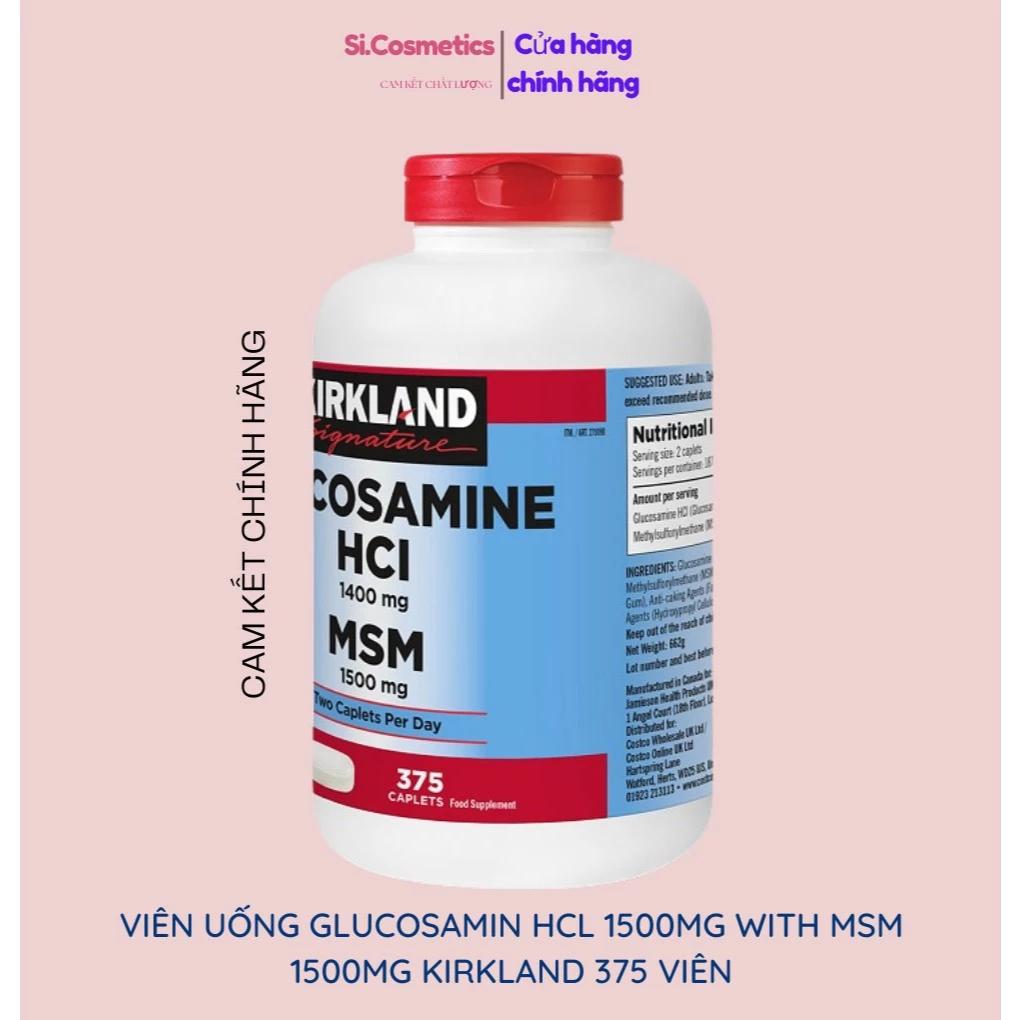 Viên uống Glucosamin HCL 1500mg With MSM 1500mg glucosamine Kirkland 375 Viên