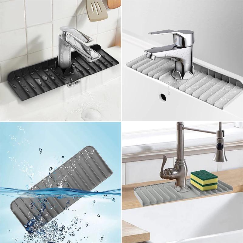 Vòi silicon Tấm thoát nước màu xám đen Phòng tắm Vòi làm sạch Thảm thoát nước gia đình