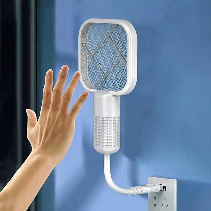 Vợt Điện Chống Muỗi Usb Đèn Diệt Muỗi Nhiều Màu Sắc Tay Giữ Muỗi Swatter