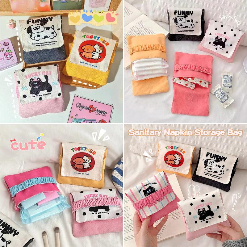 Vui Nhộn Puppy Túi Bảo Quản Mini Mèo Con Tổ Chức Di Động Nữ Bé Gái Túi Kinh Nguyệt