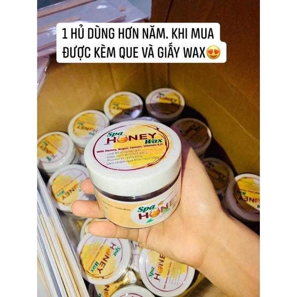 Wax Lông Chính Hãng Honey - wax sạch lông không đau rát se khít lỗ chân lông [Tặng 50 Tờ Giấy Và Que Wax]