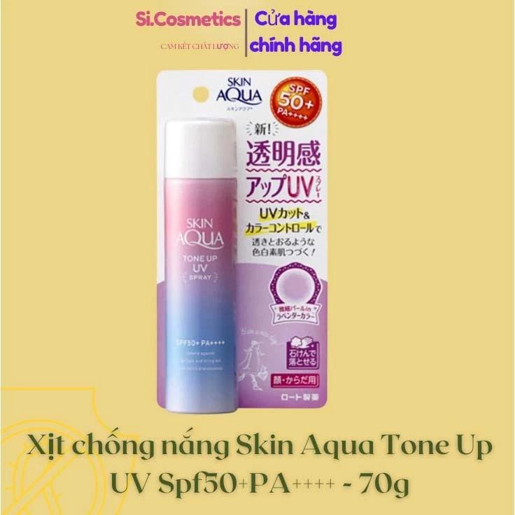 Xịt chống nắng nâng tone Skin Aqua Tone Up UV Spray SPF 50+/PA++++ 70g