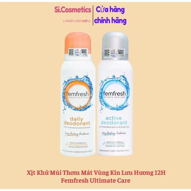 Xịt Khử Mùi Thơm Mát Vùng Kín Lưu Hương 12H Femfresh Daily Deodorant Spray 125ml Anh Quốc