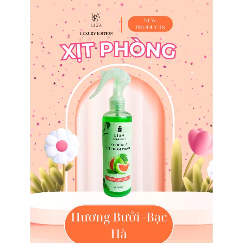XỊT PHÒNG CAO CẤP LISAPERFUME CHÍNH HÃNG tặng[3 Xịt Miệng]Làm thơm mát không gian sống như nhà cửa , phòng làm việc ,,,