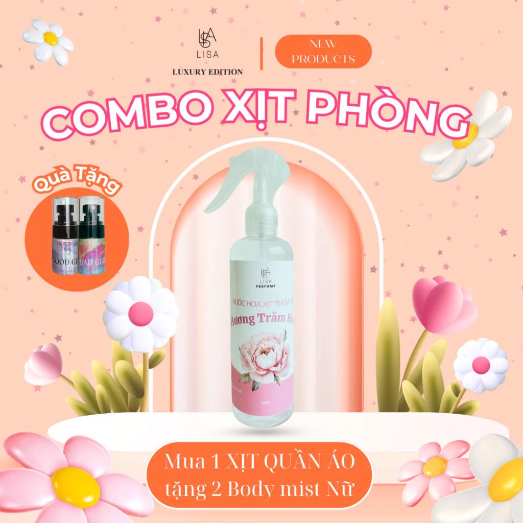 XỊT QUẦN ÁO LISAPERFUME CHÍNH HÃNG TẶNG [BODY MIST] giảm các yếu tố tạo mùi trên quần áo