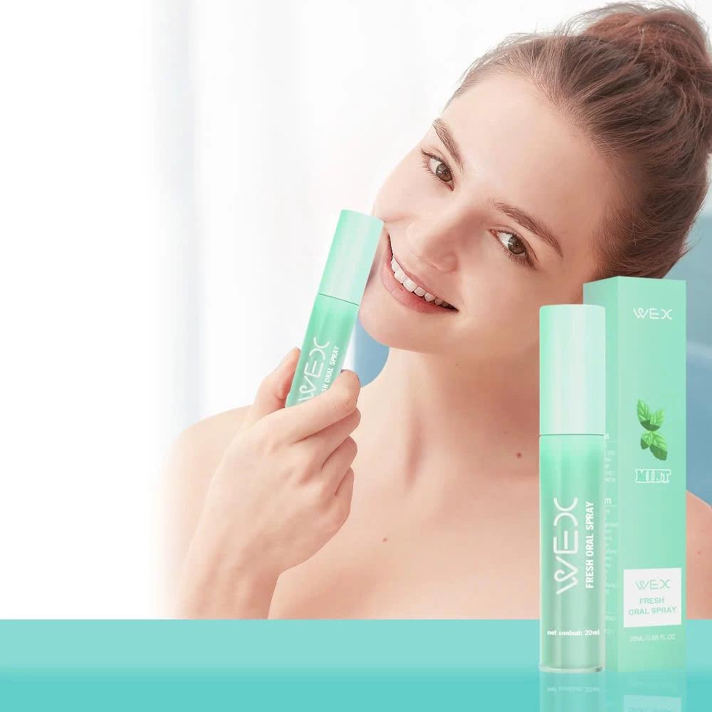Xịt Thơm Miệng Vị Đào Ngừa Hôi Miệng và Sâu Men Vi Sinh Hiệu Quả, Duy Trì Hơi Thở Thơm Mát WEX Dung Tích 20ml