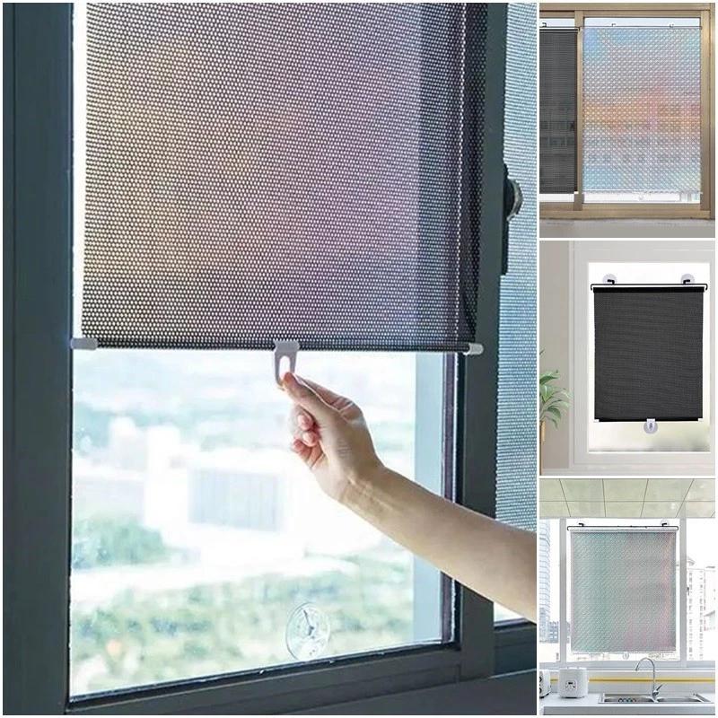 [XN] Rèm Con Lăn Làm Đen Màn Với Cốc Hút Đa Kích Thước Mùa Hè Chống Nắng Rèm Ô Tô Tấm Che Nắng Tấm Chống Nắng Cách Nhiệt Cán Nhà Bếp Rèm Chống Nắng