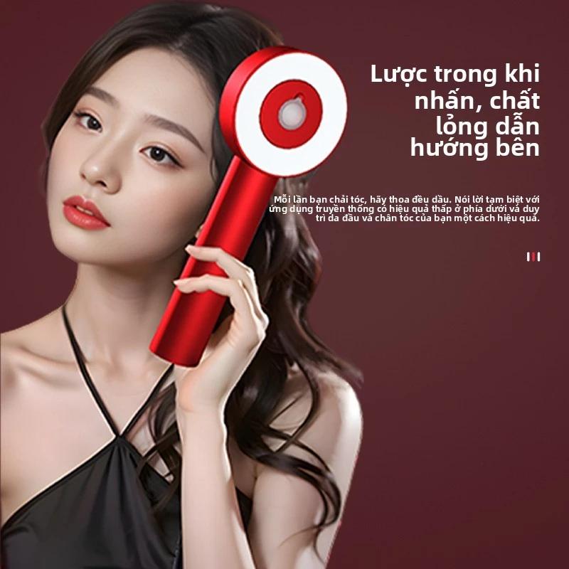 Xuyên biên giới Phong cách mới Hướng dẫn ánh sáng đỏ Lược Massage lỏng Chăm sóc da đầu Massage Chăm sóc tóc chủ động Massage Lược hướng dẫn chất lỏng